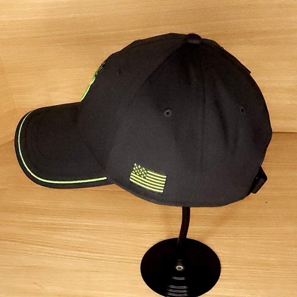 Pukka New Mens Grey Lime Green Performance Mesh Activewear Hat - Picture 5 of 6